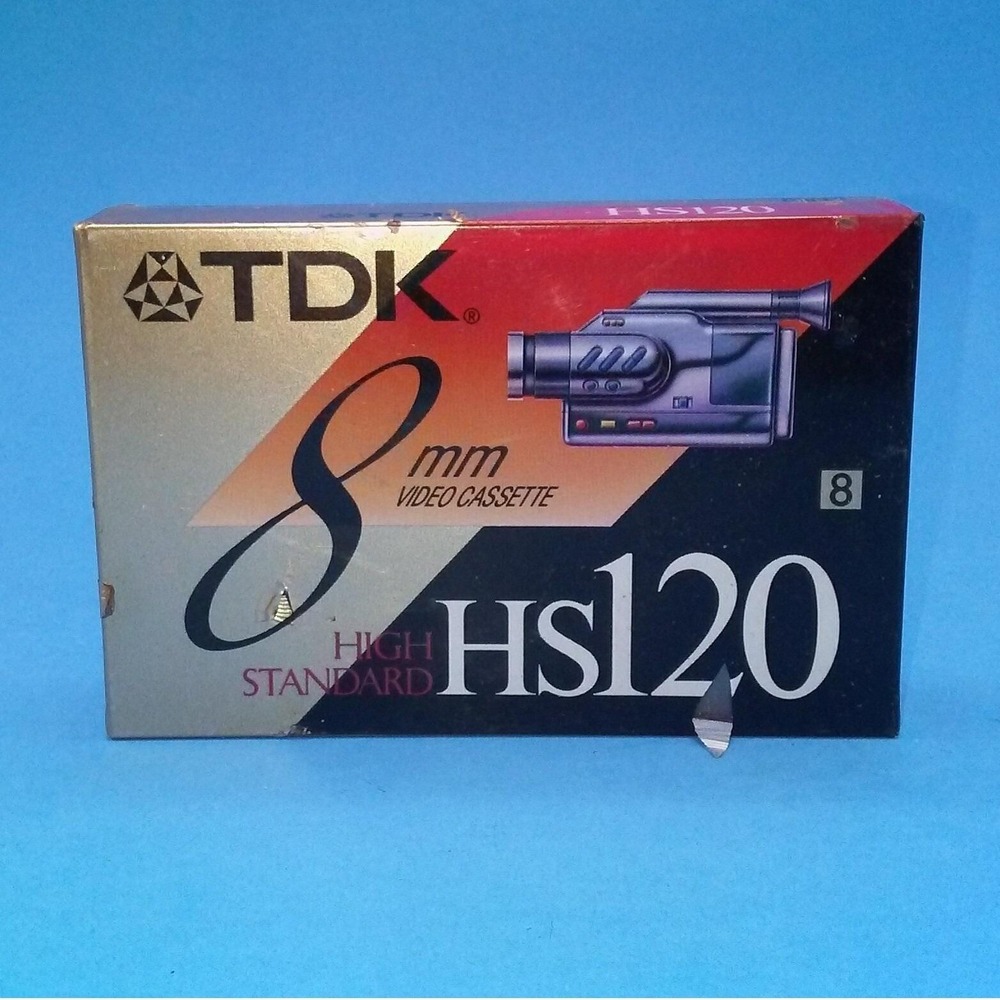 TDK‎ HS120 8mm Video Cassette P6-120HS High Standard Camcorder Tape New Sealed